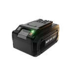 Black battery pack with 'MX 24V 8AH' text on a white background