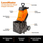 15-Amp 1.8" Max 14:1 Reduction | Wood Chipper Shredder