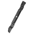 Black metal blade on a white background