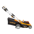 LawnMaster lawn mower on a white background