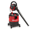 Red and black Vacmaster vacuum and leaf blower on a white background
