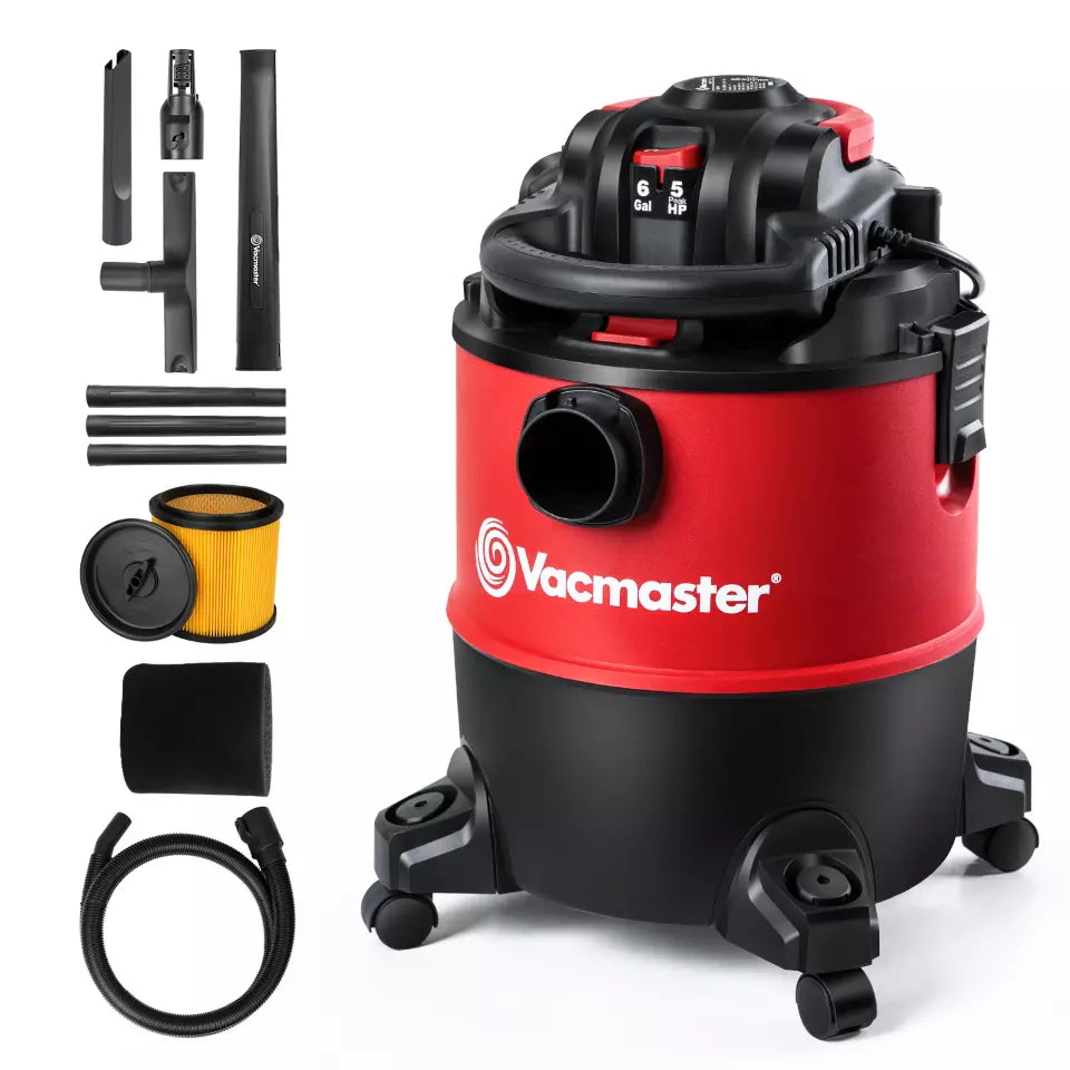 Vacmaster vacuum cleaner with accessories on a white background