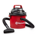 Red and black Vacmaster vacuum cleaner on a white background