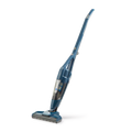 Blue and gray vacuum cleaner on a white background