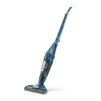 Blue and gray vacuum cleaner on a white background
